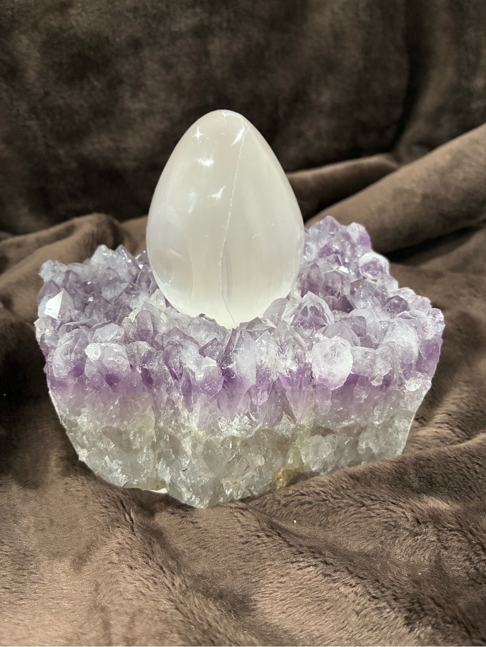 Amethyst Crystal Tealight Candle Holder - Purple Gem Accent - Picture 7 of 13